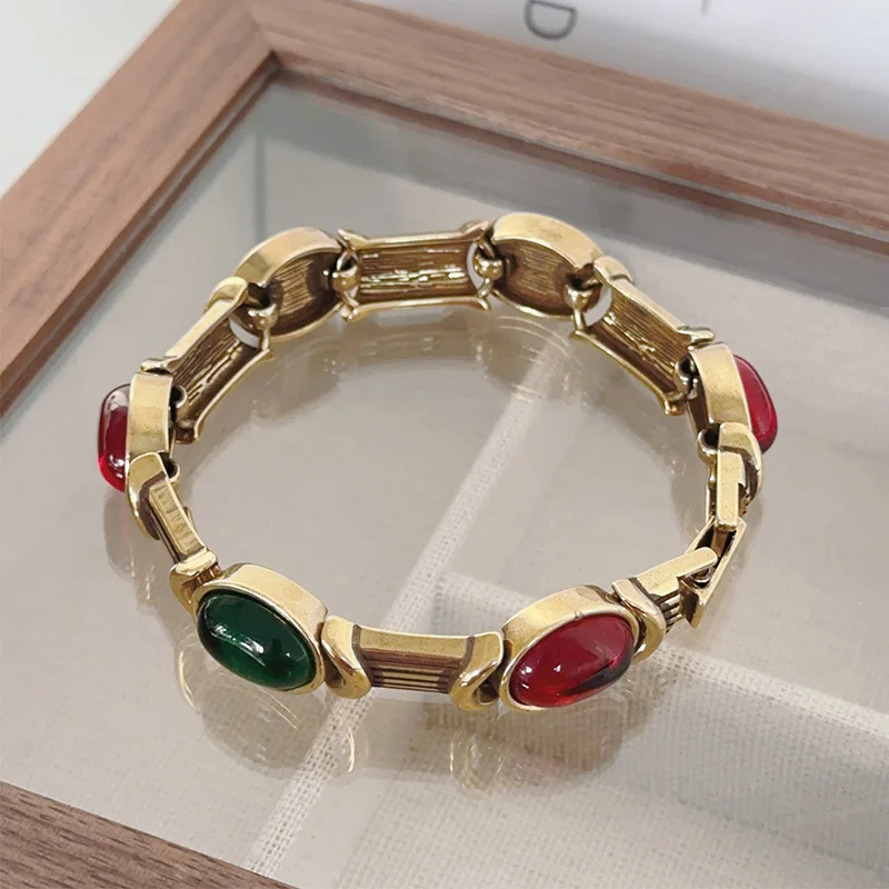 Mewanry Gold Color Multicolor Zircon Bracelets For Women Couples Vintage Fashion Classic Personality Anniversary Jewelry Gifts