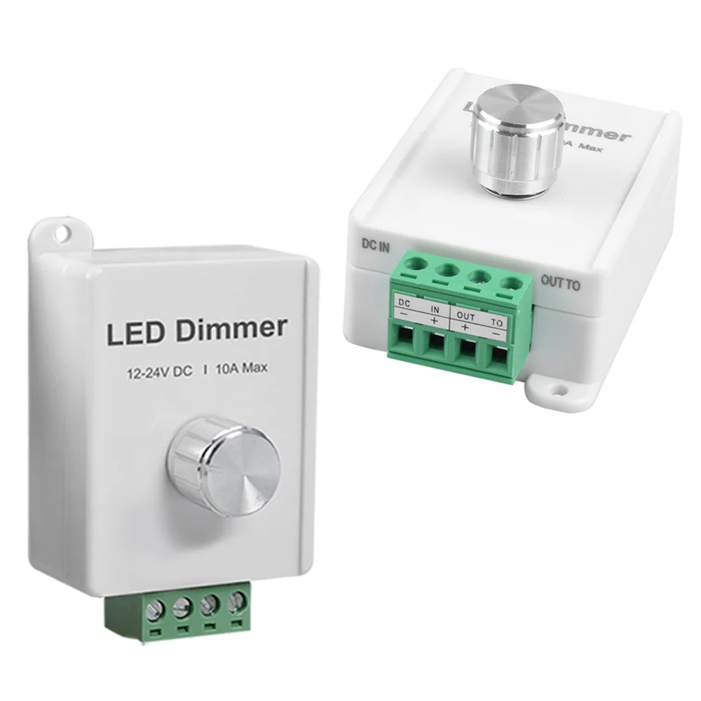 DC12V-24V Dimming Switch LED Monochrome Light with PWM Knob Dimmer Single Circuit Manual Knob Dimmer