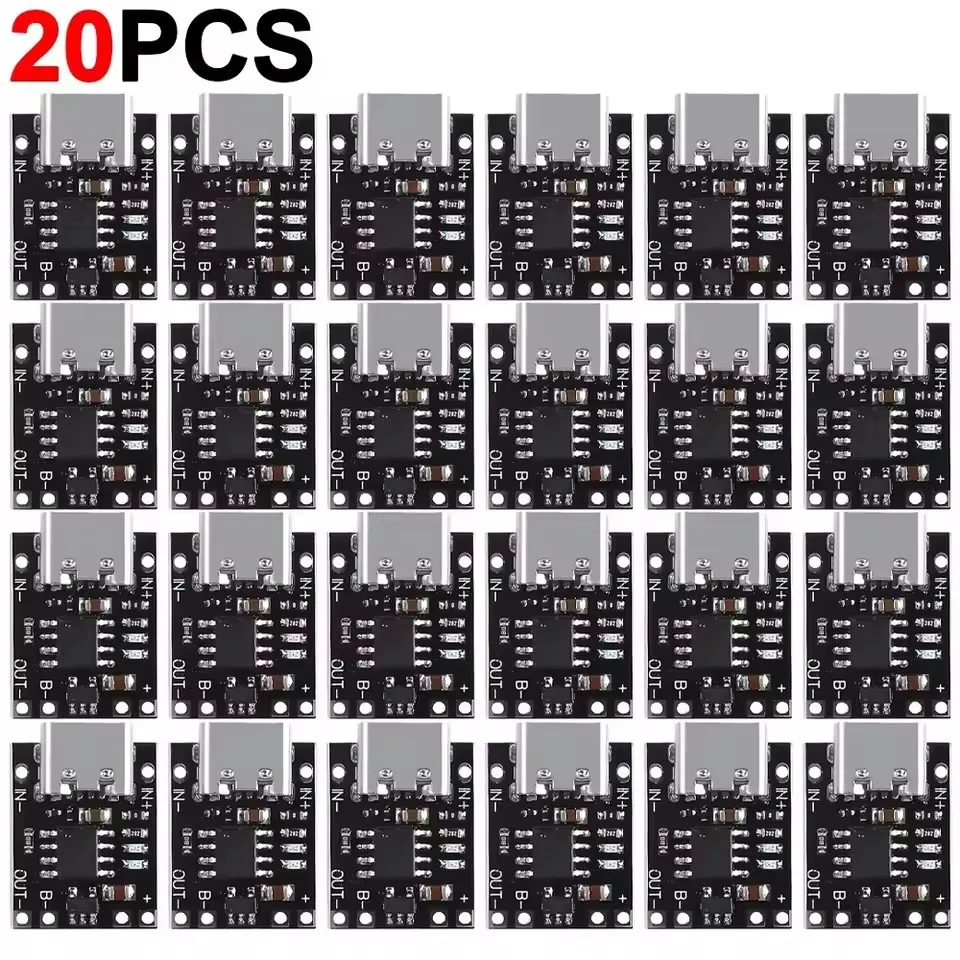 1-20 Stück Tp4056 3,7V Lithium-Akku Lade- und Entladegerät mit Schutzfunktion Typ-C USB Typ C Li-Ion Akku-Ladeplatine