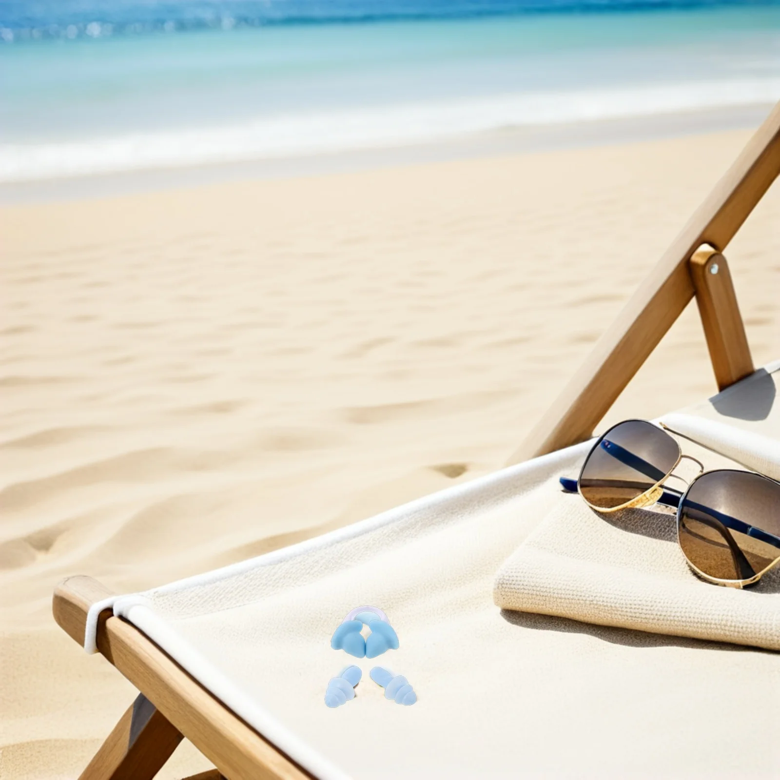 

1Set Kids Swimming Nose Clips Ear Plugs Set Silicone Nose Plugs Waterproof Protector for Swimming Diving Surfing Blue Size M