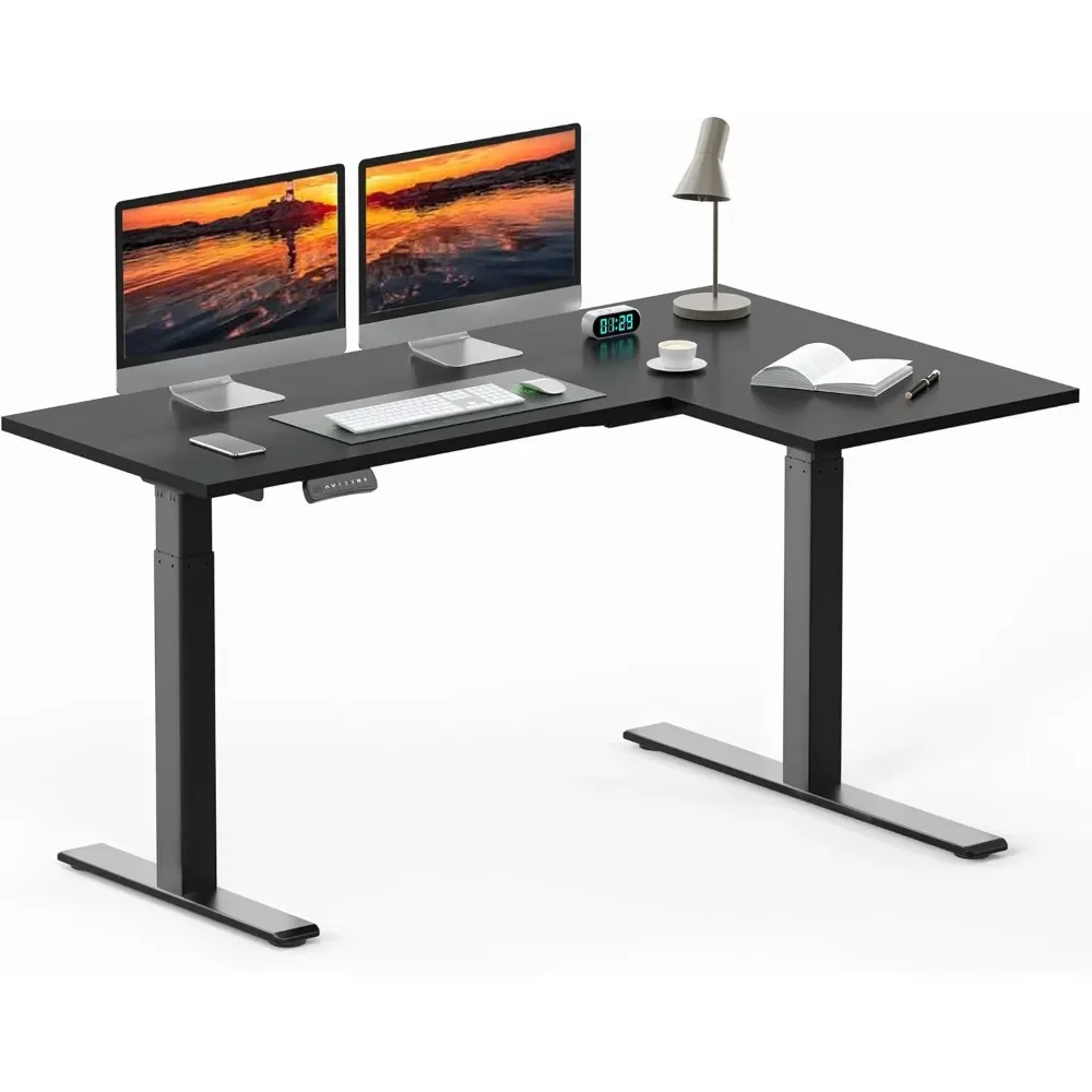 

Computer Desk, Reversible Panel - Ideal for Gaming, Home Office. Dual Motor Electric Height Adjustable Standing Gaming Desk