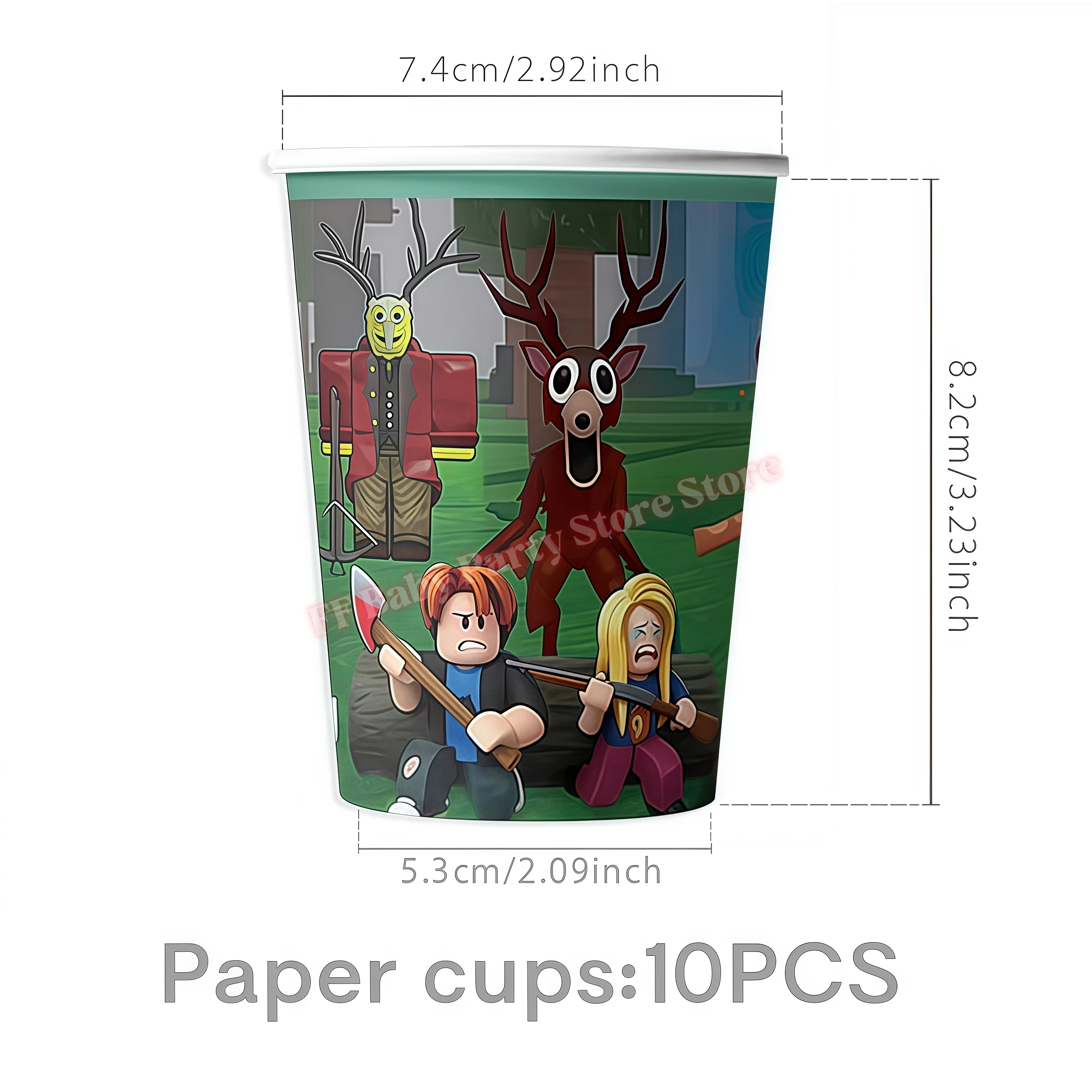 99 Nächte im Wald Party-Geburtstagsdekoration Hirsch-Motiv Tasse Teller Serviette Ballon für Kinder Jungen Geschenk Babyparty-Zubehör – Detail 2