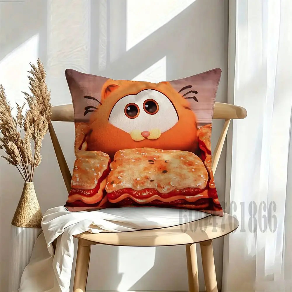 G-Garfield Throw Pillow Cover Home Decor Art Design Decor Pillowcase Cushion Cover for Bed Sofa Living Room, Indoor and Outdoor