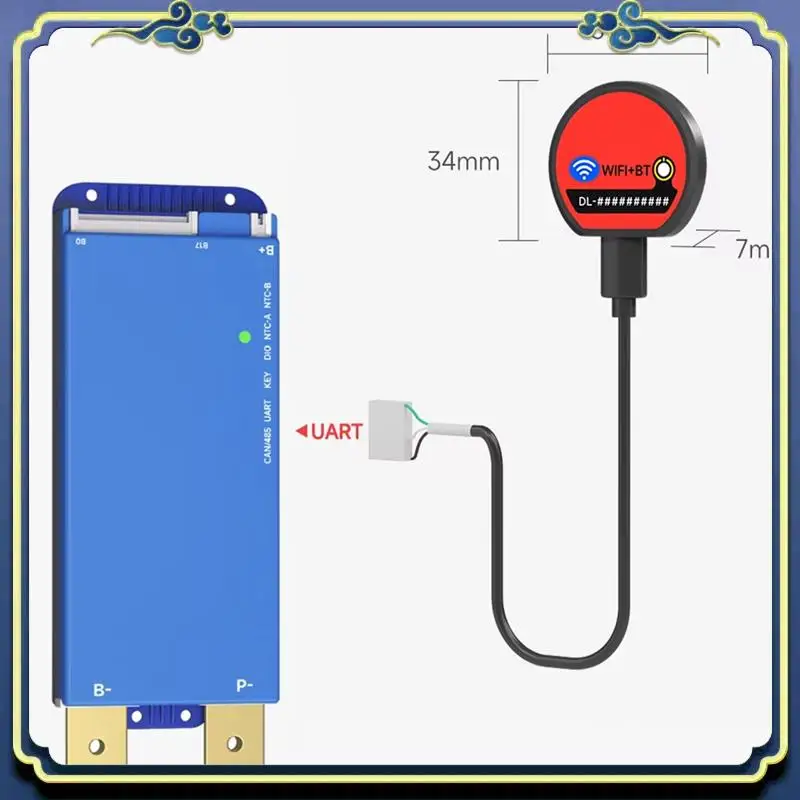 Portable WIFI Module For 4S Lithium Battery Protection Board For 8S 16S 24S 40A 100A 150A 200A Lifepo4 Li- LTO APP Remote Mon