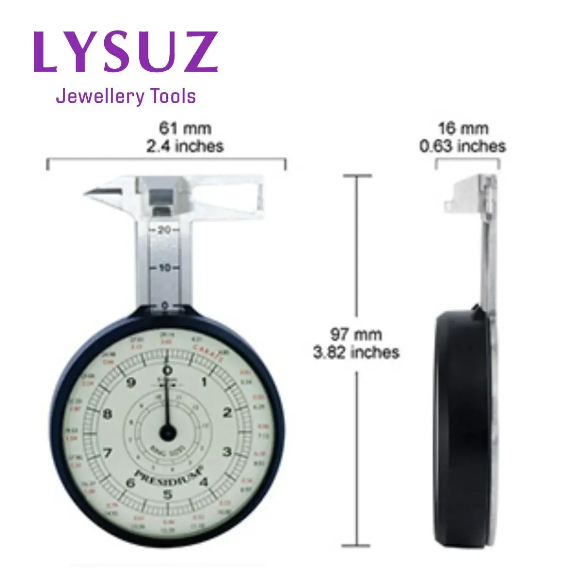 Singapore Presidium Dial Gauge PDG Measure Diamond Gemstone Jewelry High Quality Caliper Estimating Weight