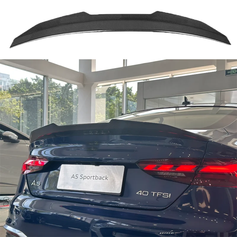 Car Spoiler For Audi A5 S5 RS5 B9 2-Door Sportback/Coupe/Convertible PSM Style Forged Real Carbon Fiber Trunk Wing 2017-2023