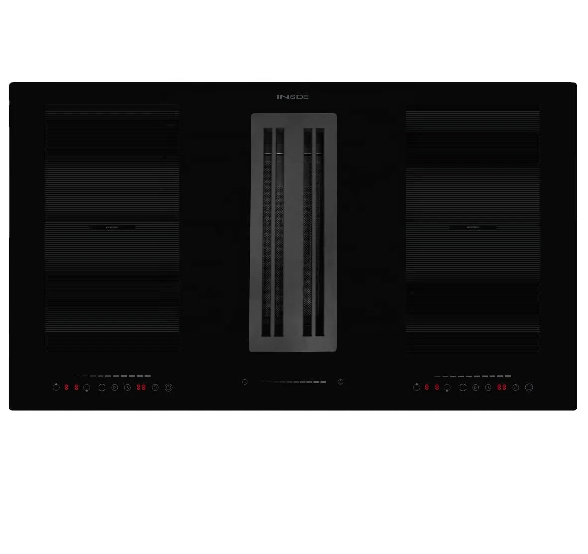طباخ حثي مدمج بـ 5 شعلات 77/90 سم، 5 مناطق مع ميزة المنطقة الحرة