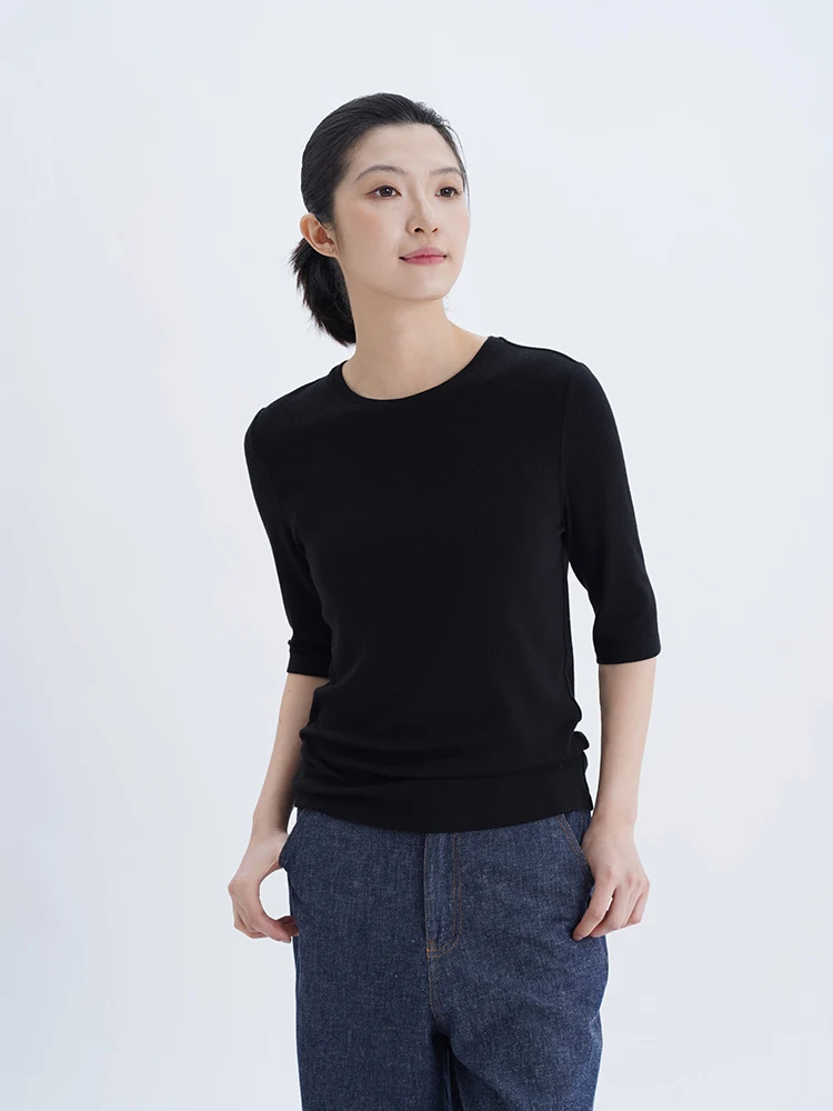 

Cashmere Commuter Edition T-Shirt Women's round Neck Sleeveless Top Comfortable Skin-friendly Casual Style
