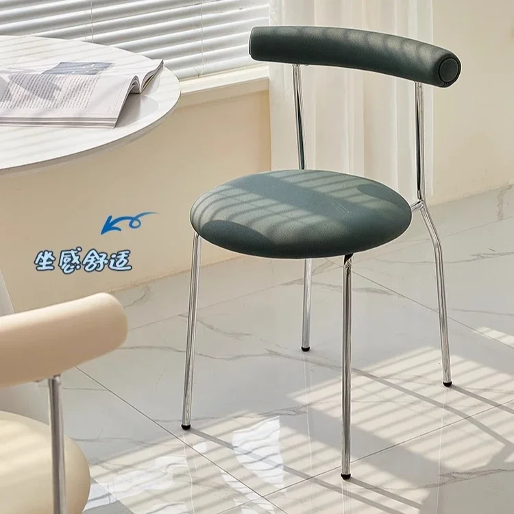 الشمال الحديثة ضوء الفاخرة مريحة الظهر الطعام كرسي غرفة المعيشة المنزلي كراسي الترفيه مقهى بسيط الإبداعية كراسي الطعام #3