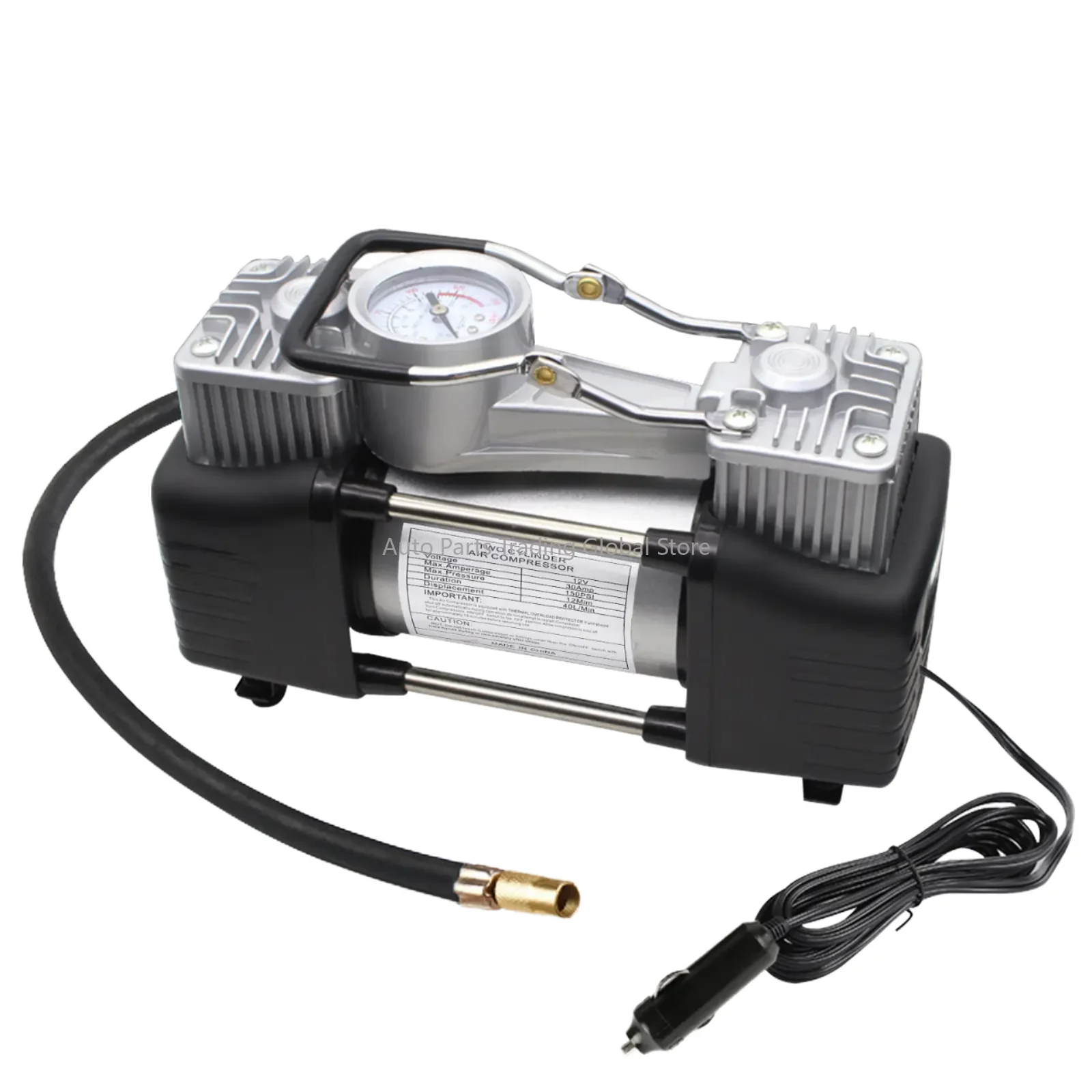 Digital Double Cylinder ABS Car Inflatable Pump 12V 10A 200w 150PSI With Tire Pressure Monitor For Off-road Vehicle Tires