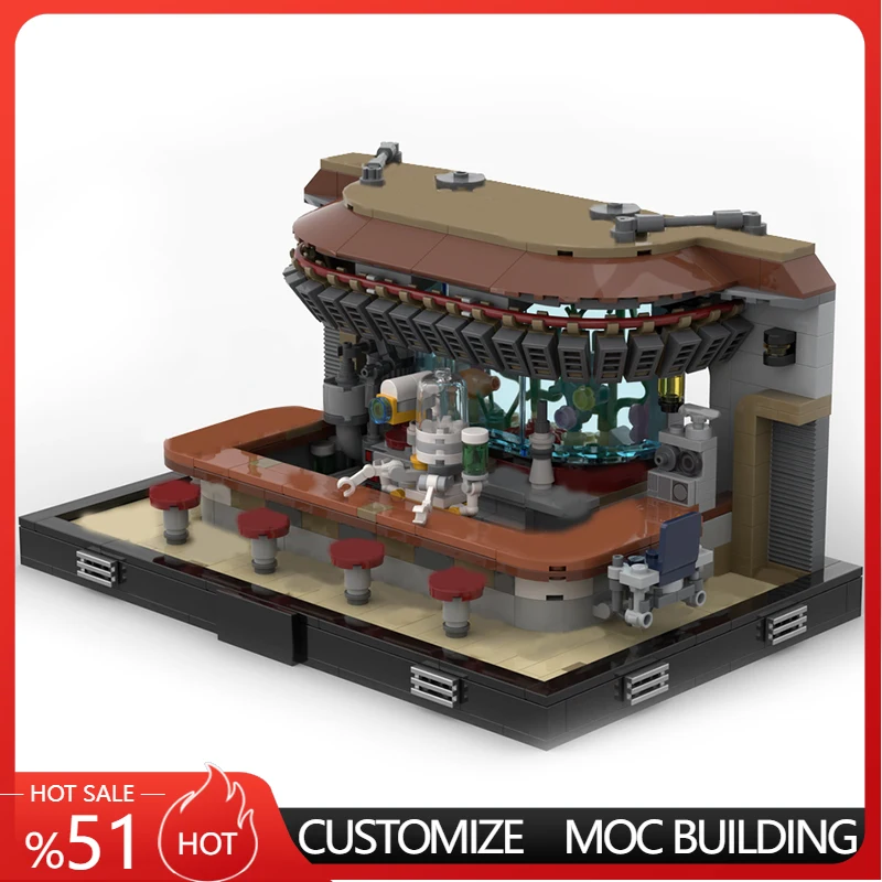 Set di Costruzioni Modulari 691 Pezzi, Scena di Battaglia Stellare Sci-Fi, Design Creativo Educativo, Regalo per Festival