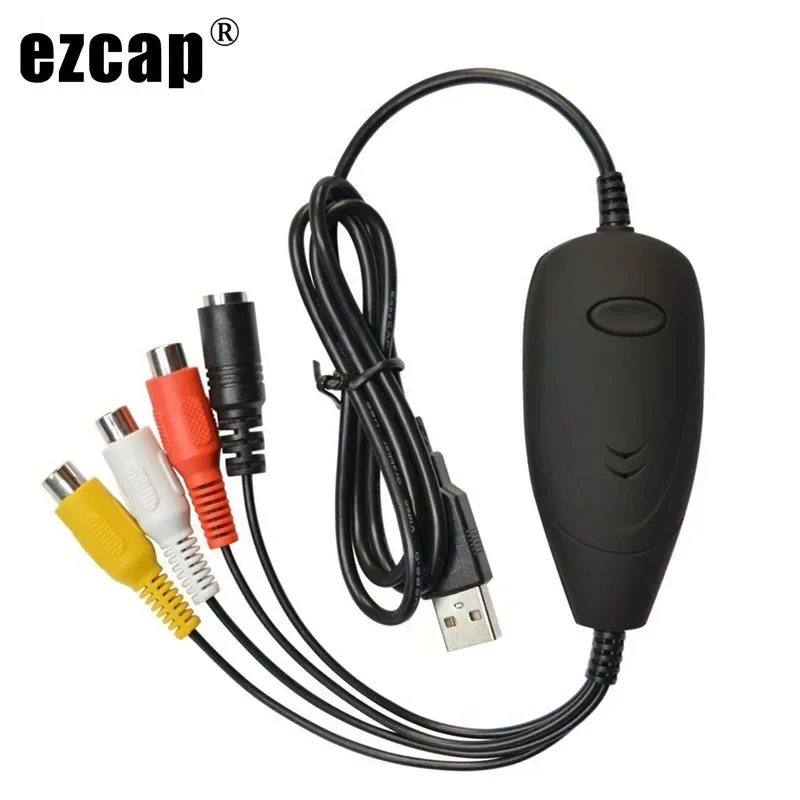 USB 2.0 RCA S-Video Video Capture Card record for VCR VHS TV Box DVD Player Hi8 HD Camera Analog Video Source To PC for Windows