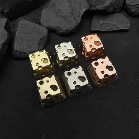 Cheese Metal Keycap Custom Pure Copper Keycaps Handmade Artisan Keyboard Cap Cherry Brass Silver Key Cap for Mechanical Keyboard