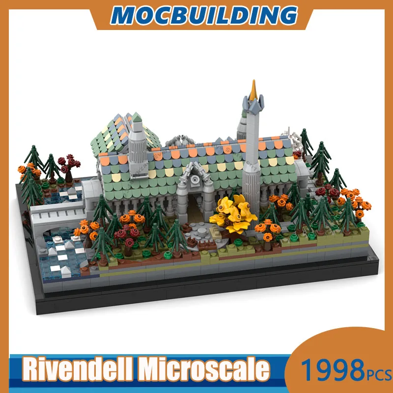 Rivendell Microscale Diorama MOC Building Blocks DIY Assemble Bricks Architecture Collection Display Creative Toys Gifts 1998PCS