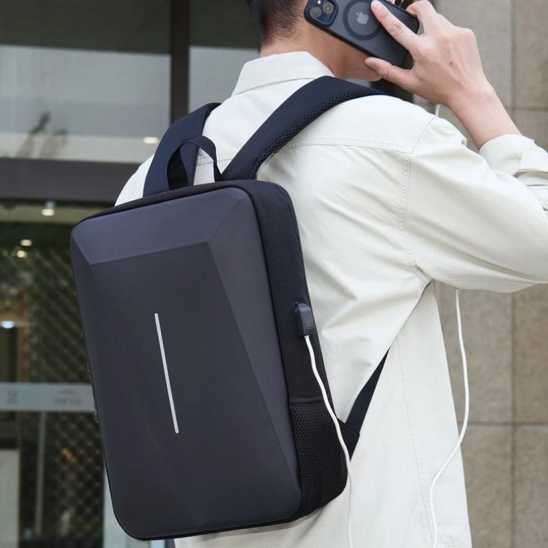

Styling Hard Shell Computer Backpack for Men Fashion High School College Student Schoolbag Fixed British Business Backpack