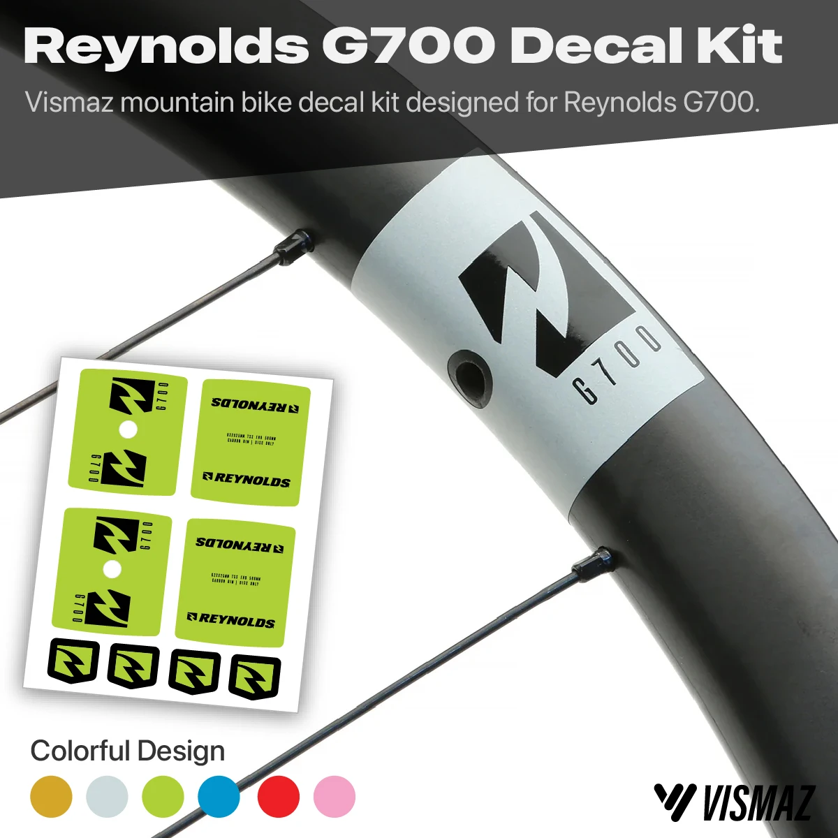 مجموعة ملصقات عجلة ملصق Reynolds G700 لملصق تثبيت تزيين ملصق الدراجة الجبلية