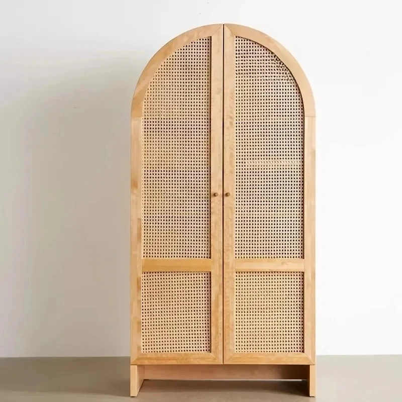 

Ретро-шкаф из ротанга в американском стиле, из массива дерева, средний и антикварный, декоративный шкаф для небольшой квартиры
