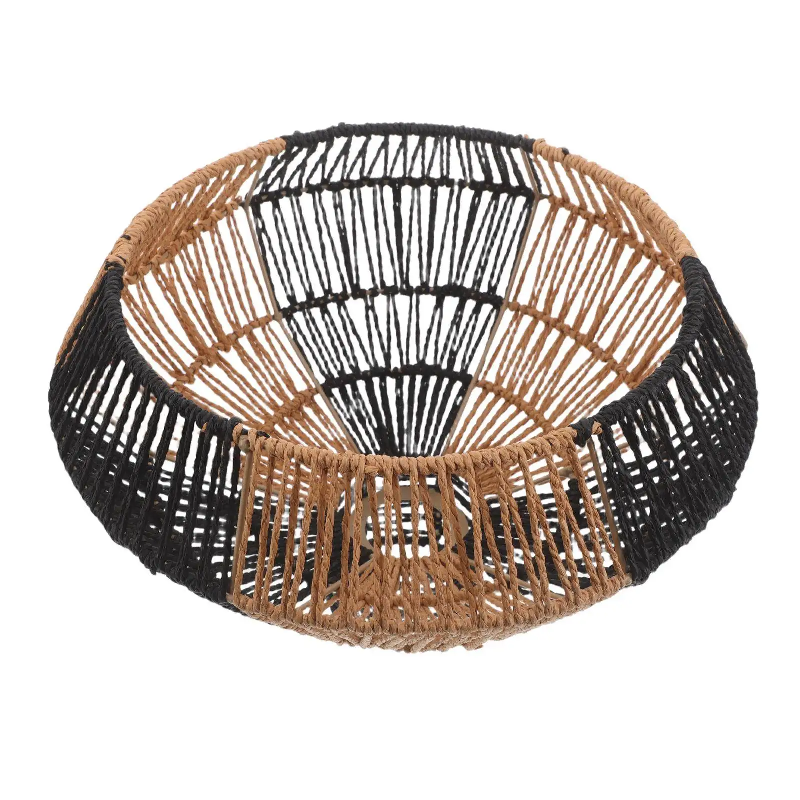 

Paper Rope Pendant Lampshade Handwoven Woven Basket Ceiling Light Cover for Bedroom Living Room Boho Modern Light Fixture