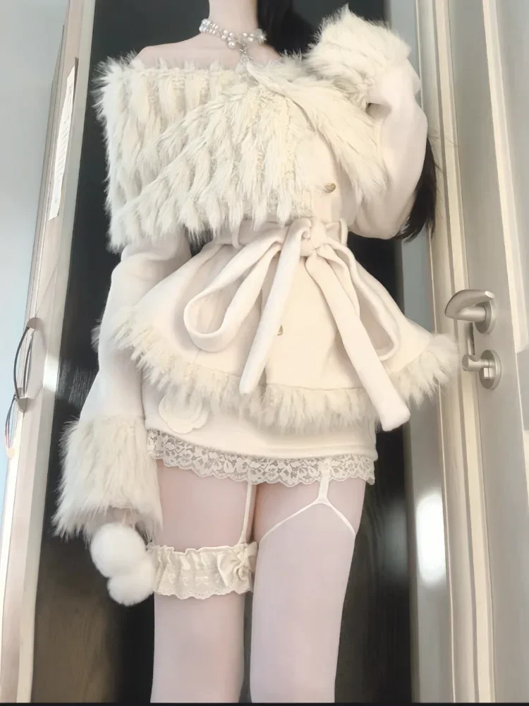 IMU Autumn 2000s Aesthetic Elegant 2 Piece Sets Woman Off Shoulder Y2k Design Mini Skirt Suit Female Chic Korean Popular Clothes