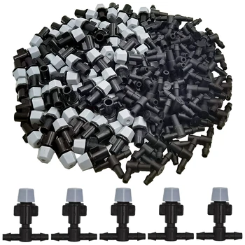 WUJIE 20PCS Plasic 급수 관개 정원 미스트 스프링클러 헤드 노즐 (미스트 급수 관개 용 티 조인트 포함)