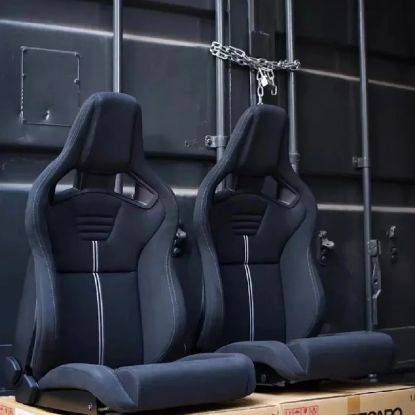 Universal High Quality PVC Leather Racing Bucket Seats Simulator Gaming Station Adjustable Sim Bucket Carbon JBR1039RTF a pair