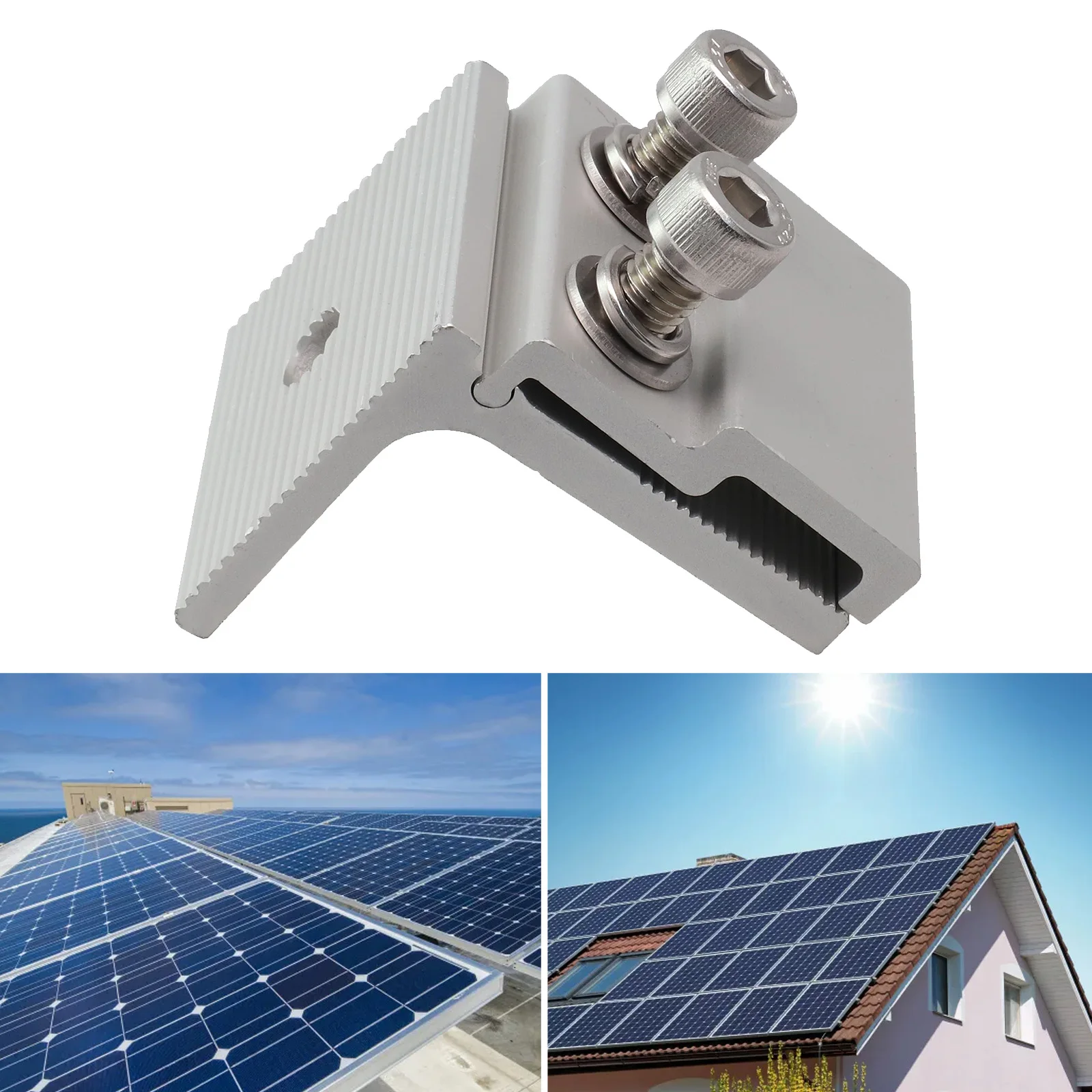1 Stück Stehfalz-Klemmenset für Dachmontage, Aluminiumlegierung, Solarpanel-Halterung, Balkon-PV-Unterstützung, Solarstromversorgung
