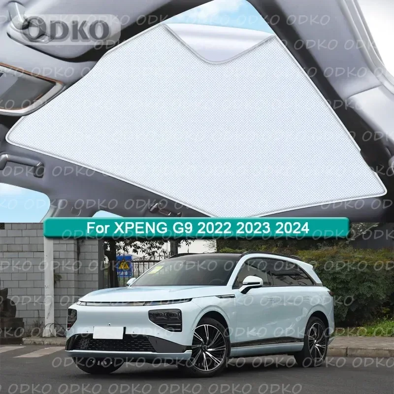 

Солнцезащитный козырек на крышу для XPENG G9 2022 2023 2024, автомобильный электростатический адсорбционный козырек на крыше, солнцезащитный козырек на крыше, аксессуар для слепых затенений