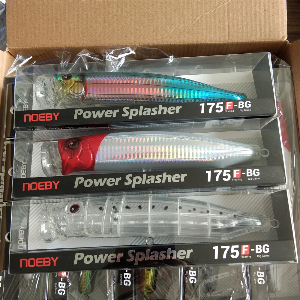 

Noeby 3pcs 175mm 73g Feed Popper Spinning Fishing Lure Topwater Artificial Hard Bait for Pike Tuna Fishing Lures
