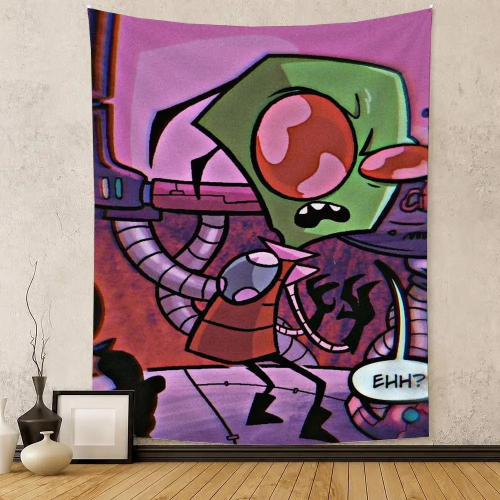 Madness I-Invader Zim Gir-ES Flag Digital Printing Banner for Garage Wall Out Door Decoration