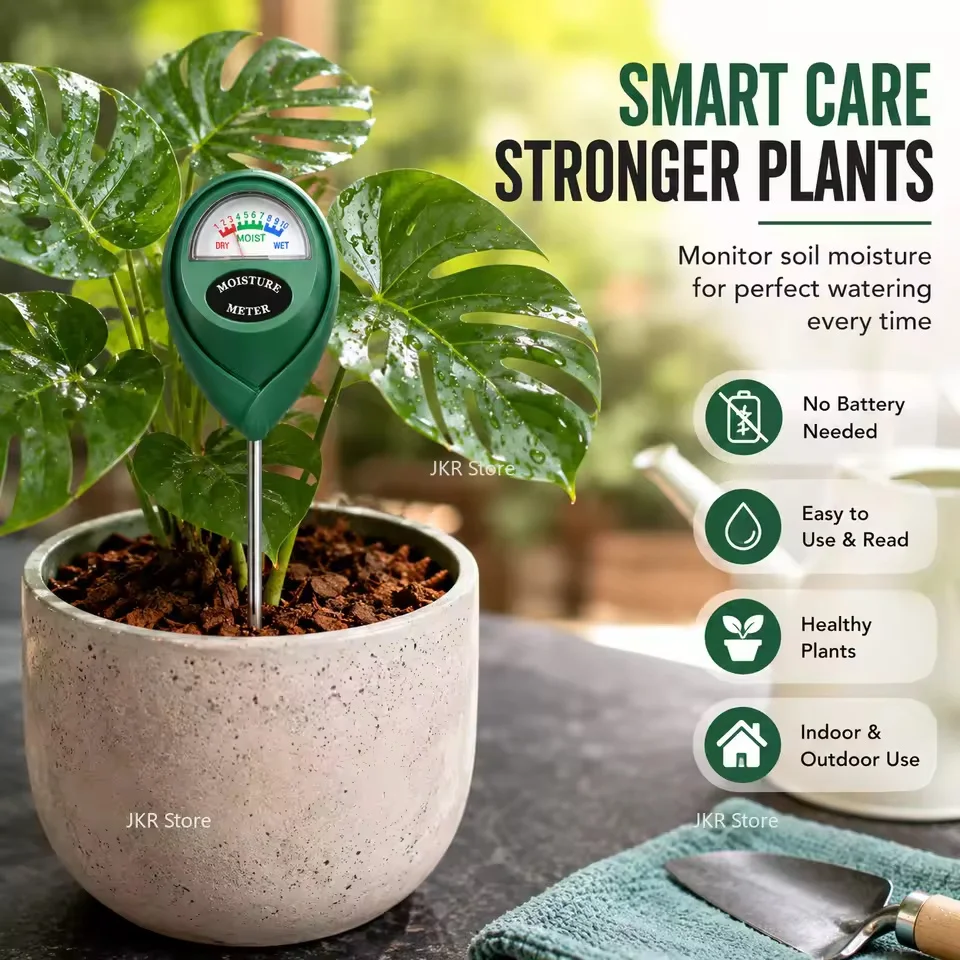 Soil Moisture Meter Plant Watering Test Soil Humidity Monitor Detector Hygrometer Flower Testing Home Gardening Measuring Tool