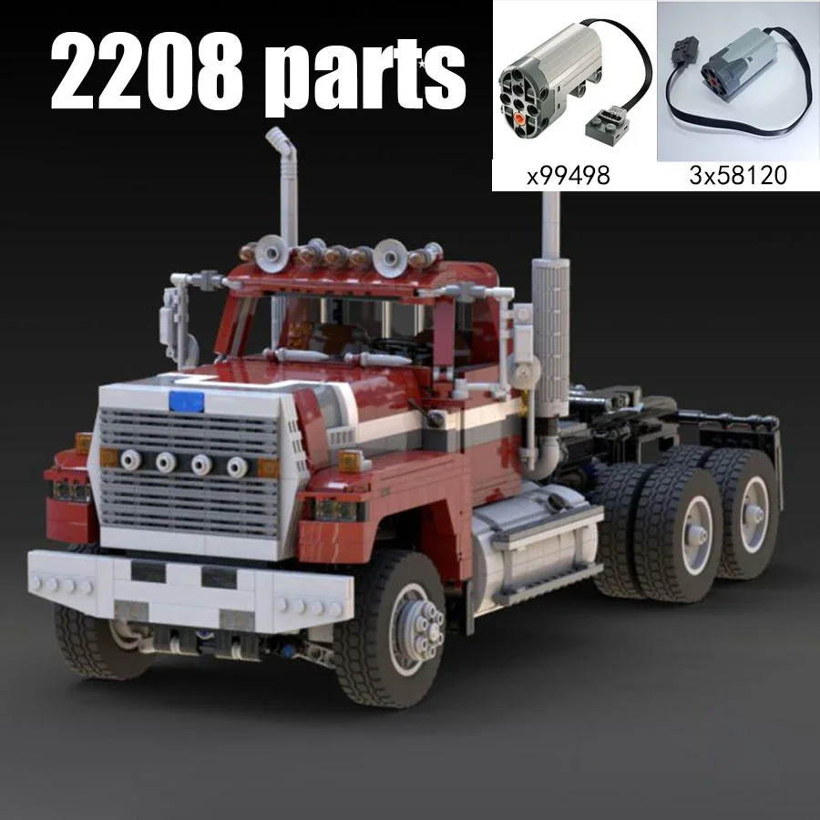 2208 pcs blocs de construction moc voiture 80s 6x6 Semi Camion (1:17) MOC-149840