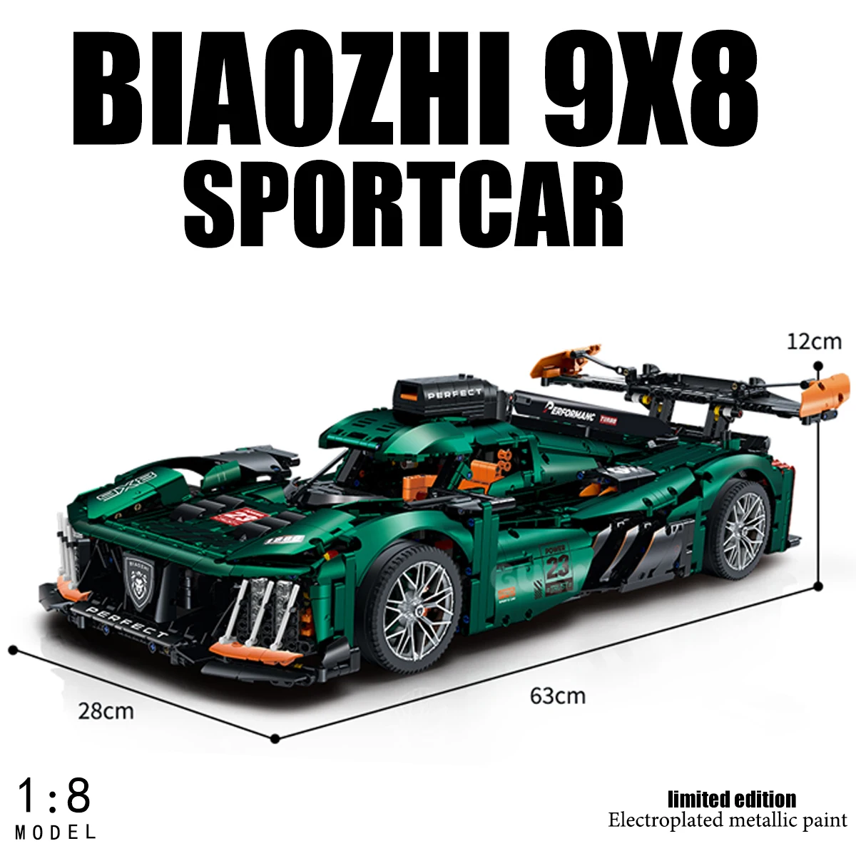 

Le Mans building blocks sports car building blocks sets 1:8 scale Speed Champion technology car model adult set collectible car