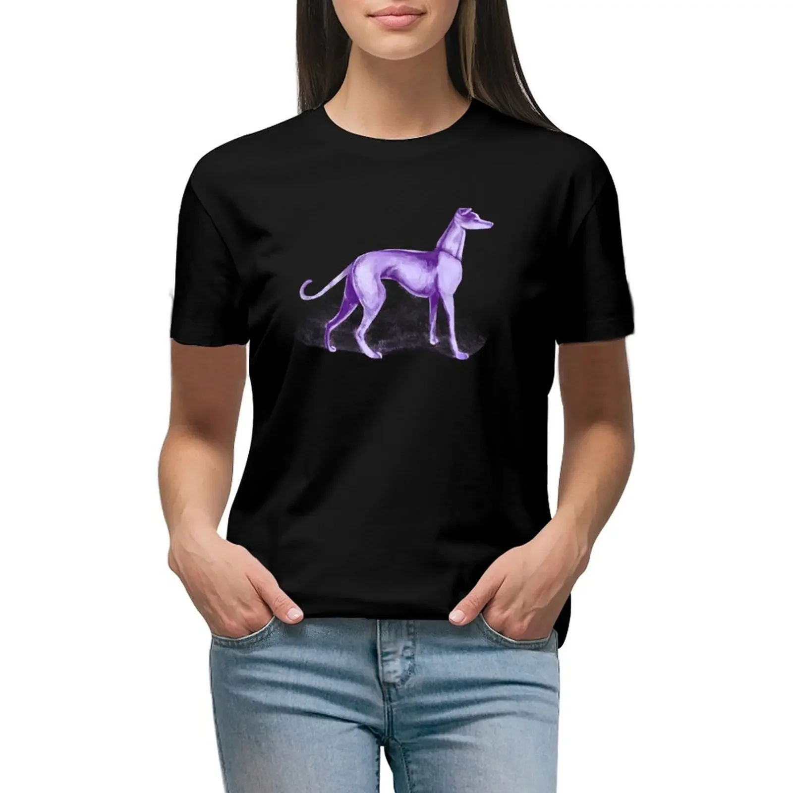 That One Purple Dog Shirt (Wordless) T-Shirt customs design your own new edition hippie clothes cotton t shirts Women