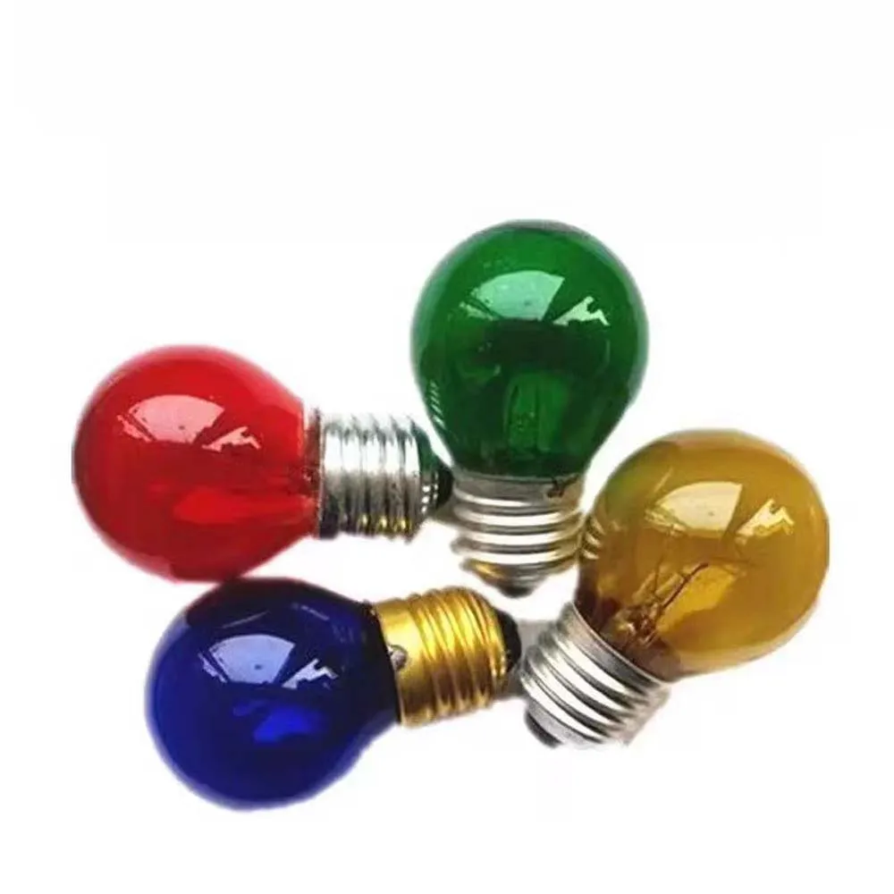 HoneyFly 5pcs G45 Colored Incandescent Bulb E27 220V 15W/25W/40W Red/Yellow/Blue/Green Festival Holiday Celebration String Light