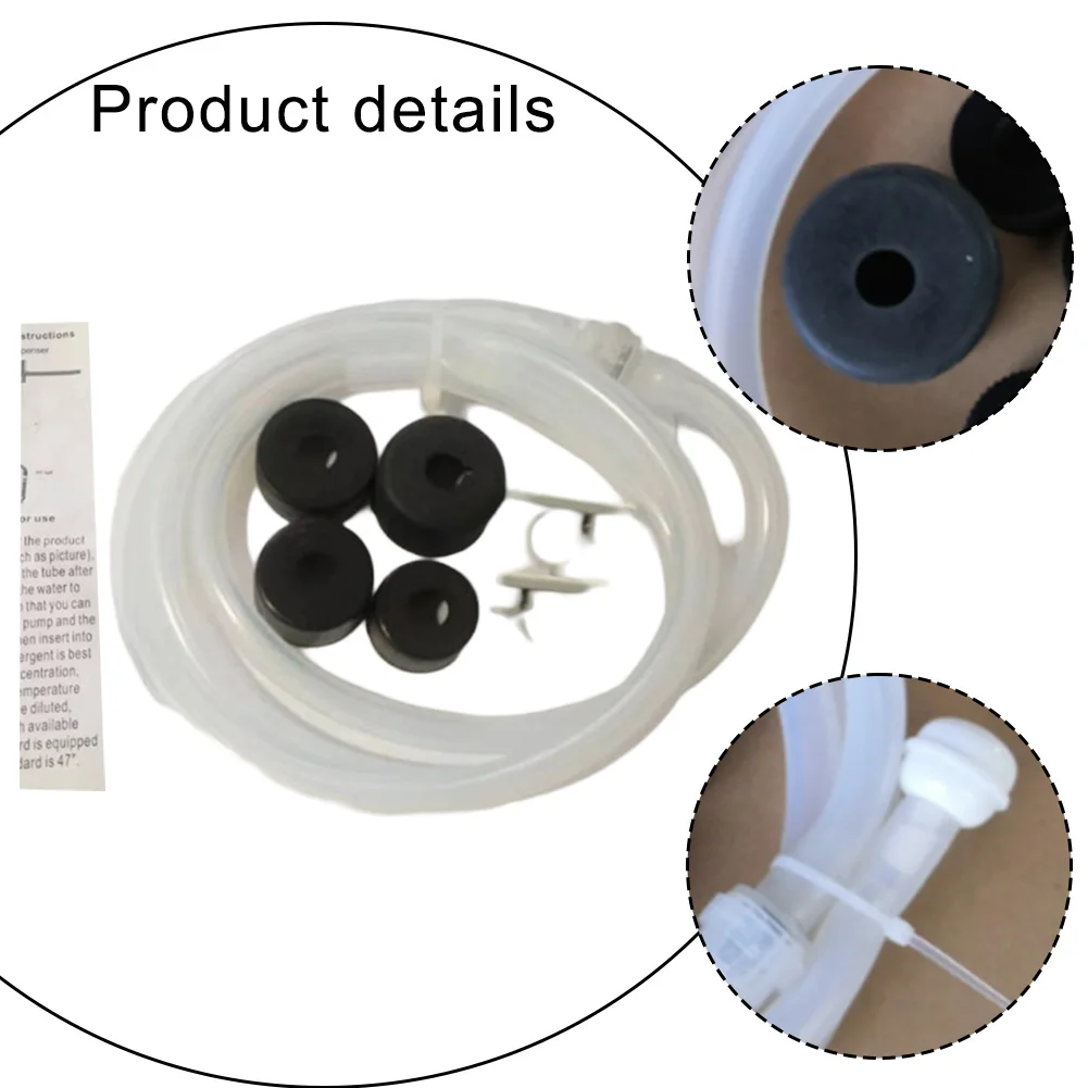 Kit de tubo dispensador de jabón para fregadero, Kit de tubo dispensador de jabón para fregadero de 47 pulgadas, tubo de extensión de silicona con válvula de retención, piezas de herramientas para el hogar