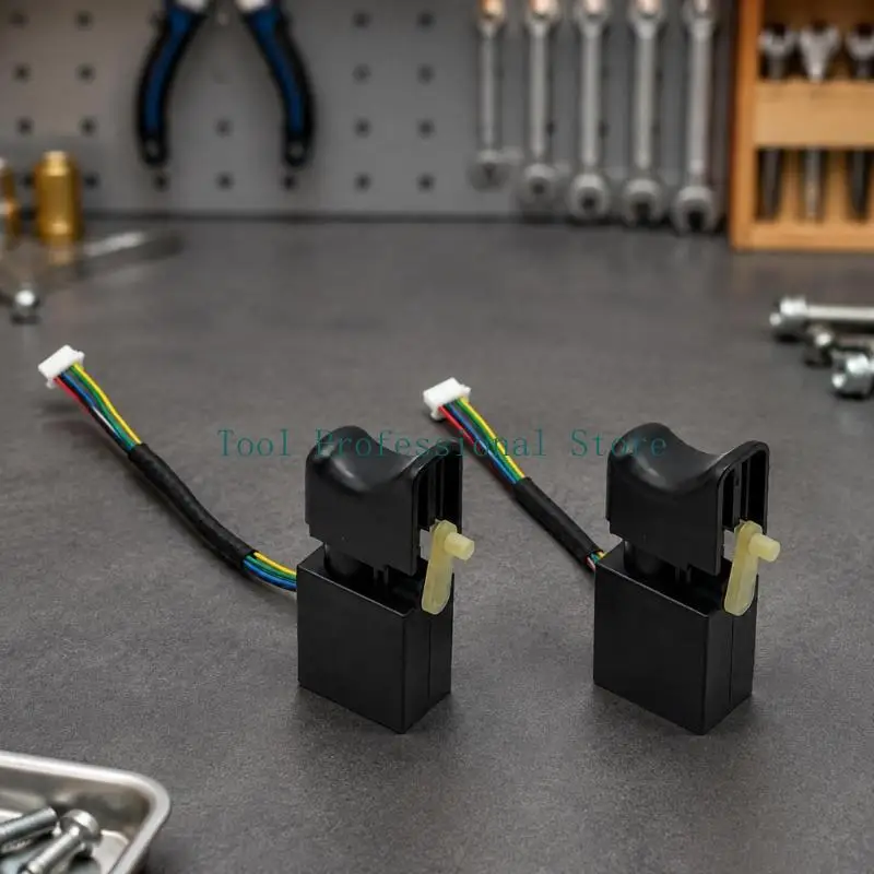 57QF Replacement Control Switches for Battery-Operated Drills and Impact Wrenches with 6 Wires, 8-Position Interface, Arched