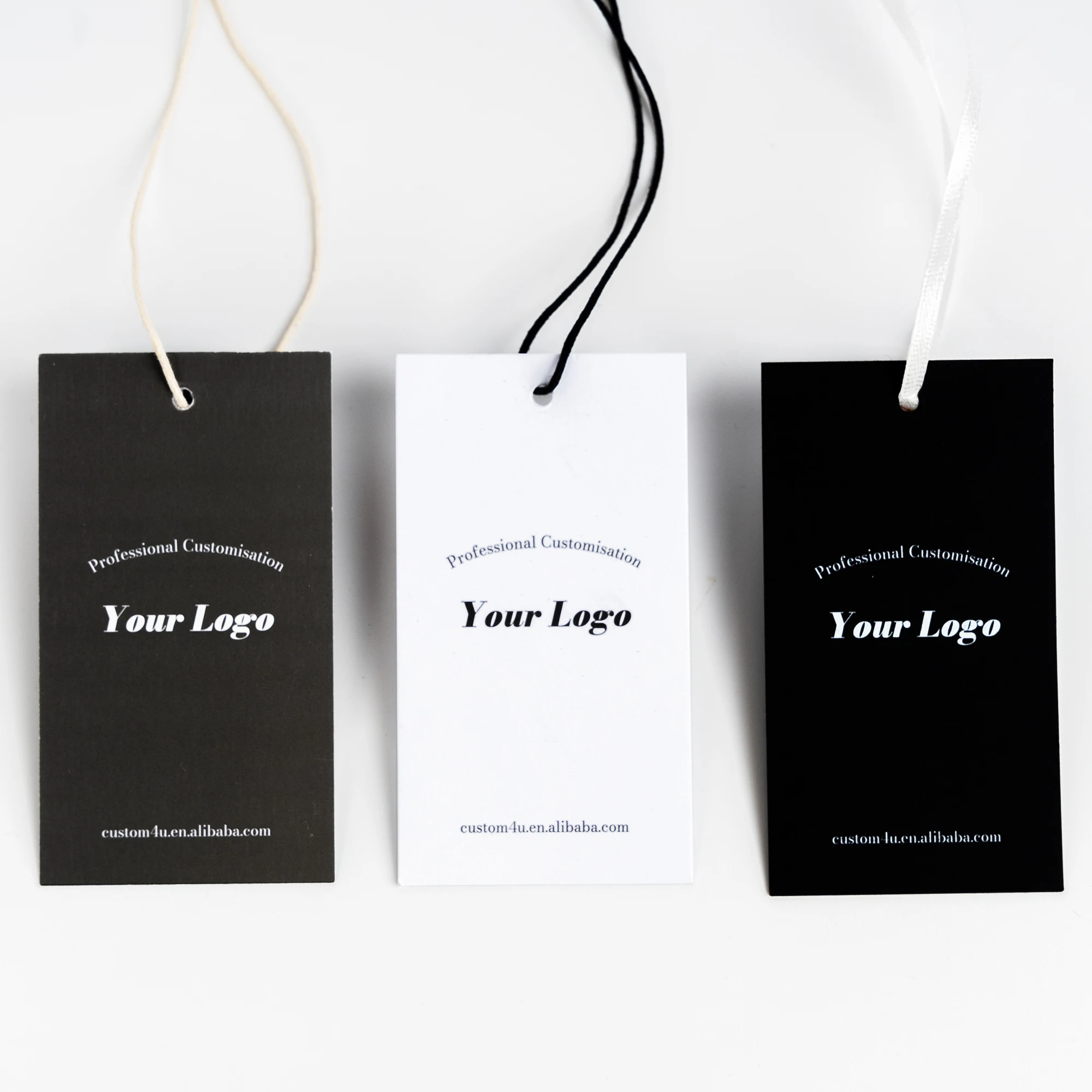

ustom Brand Printed Luxury Paper Hang Tags Garment Clothing Price Labels Gift Hanging Tags