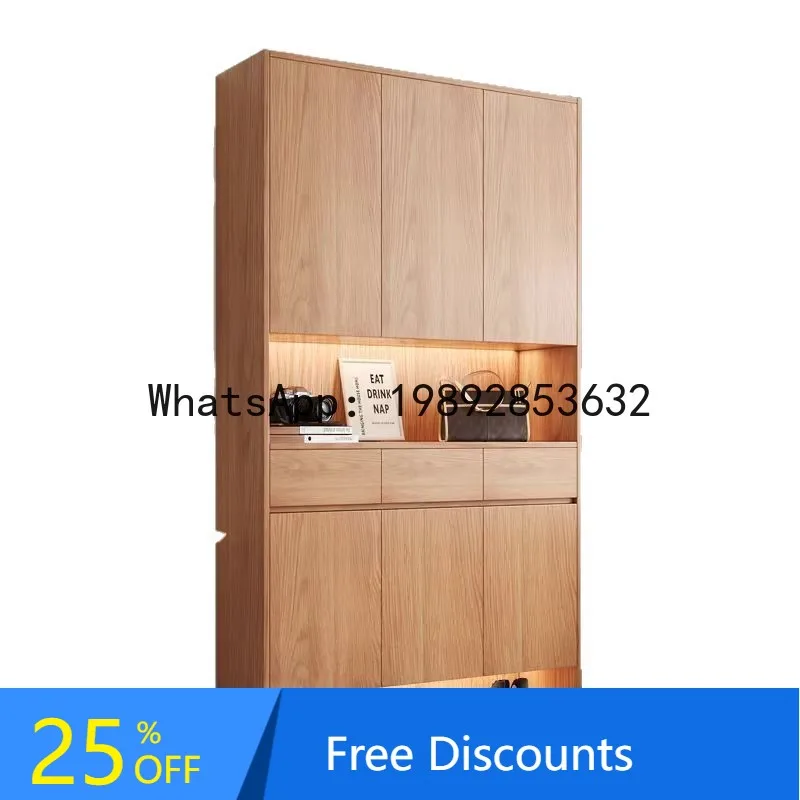 YFY Entryway Solid Wood Shoe  Home Doorway   Integrated Living  Partition  Large Capacity Storage