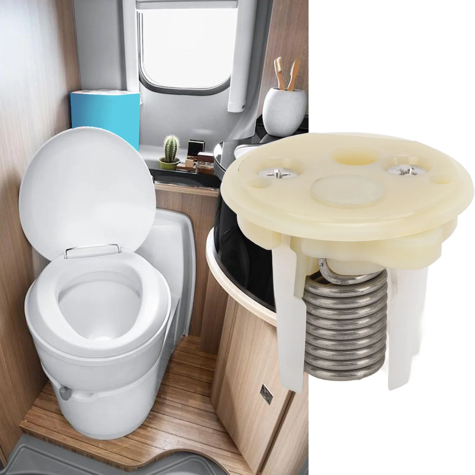 

RV Toilet Spring Cartridge Kit Performance Professional Long Lasting for Vacuflush Toilet Stainless Steel Anti Rust Easy Replace