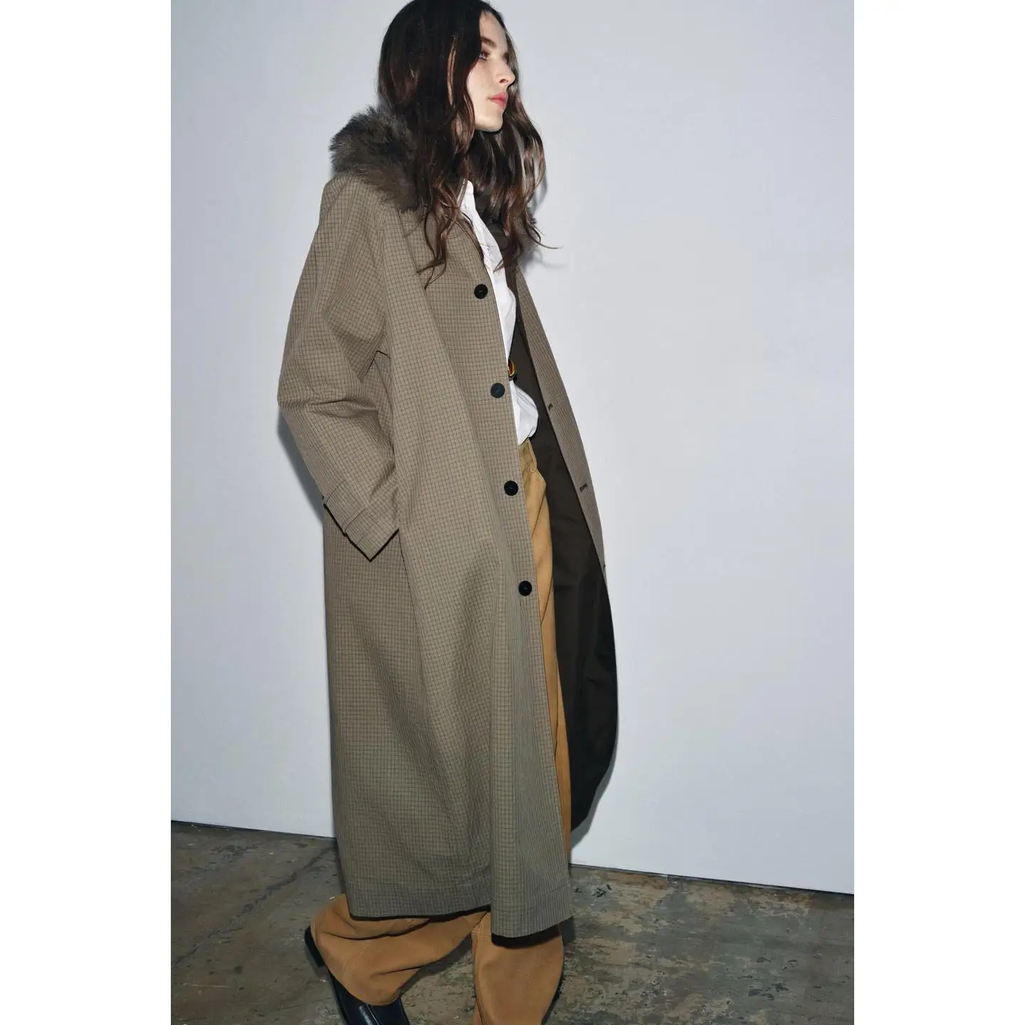 

Двусторонняя шуба из искусственного меха со съемным воротником, длинная свеч, осенний сезон 2022, модная женская шуба