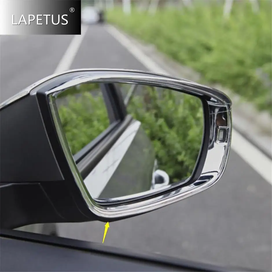 

ABS Auto Rearview Mirror Rain Shade Back Rain Eyebrow Decor Frame Cover Trim For Volkswagen T-Roc T Roc 2018 - 2024 Accessories