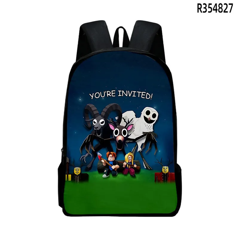 حقيبة ظهر 99 ليلاً في الغابة للطلاب حقيبة مدرسية بطبقة مزدوجة للأطفال حقيبة مدرسية حقائب كتب هدايا عيد ميلاد عالية الجودة