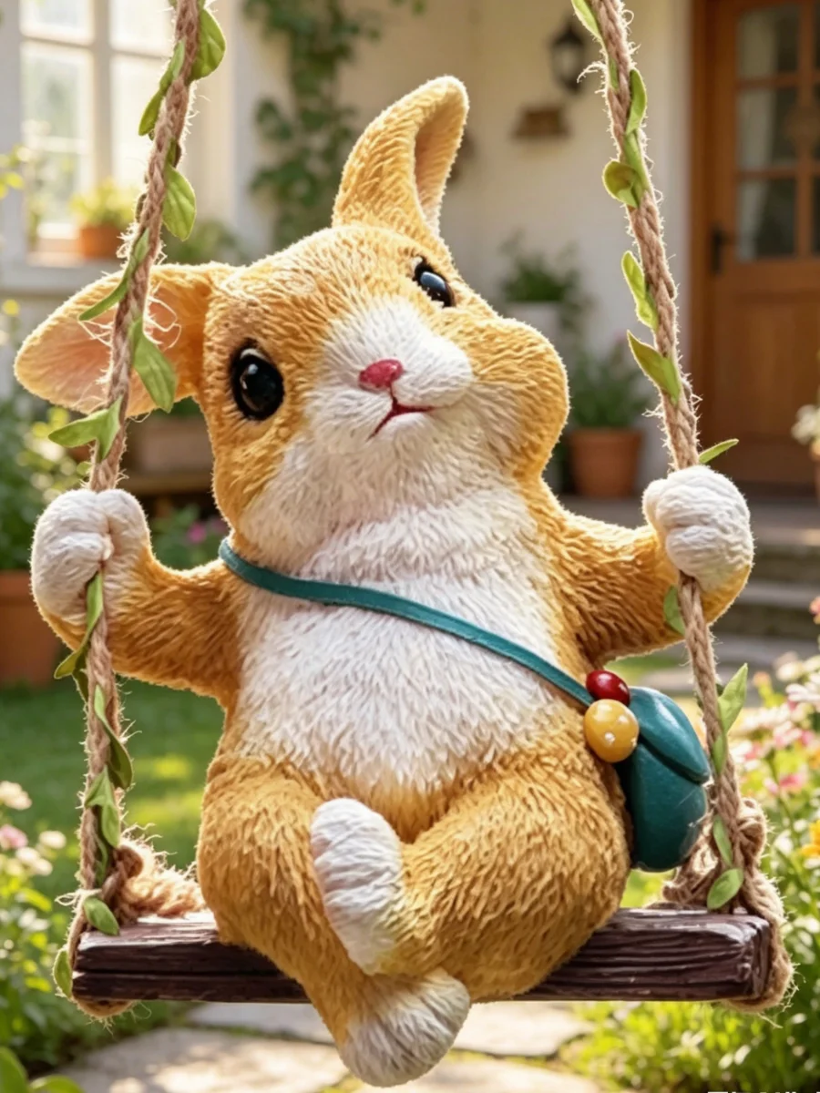Cute Cat Statue , Courtyard Balcony, Flower Garden, Outdoor Homestay, Hanging Decorations, Tree Animals, Hanging Ornaments