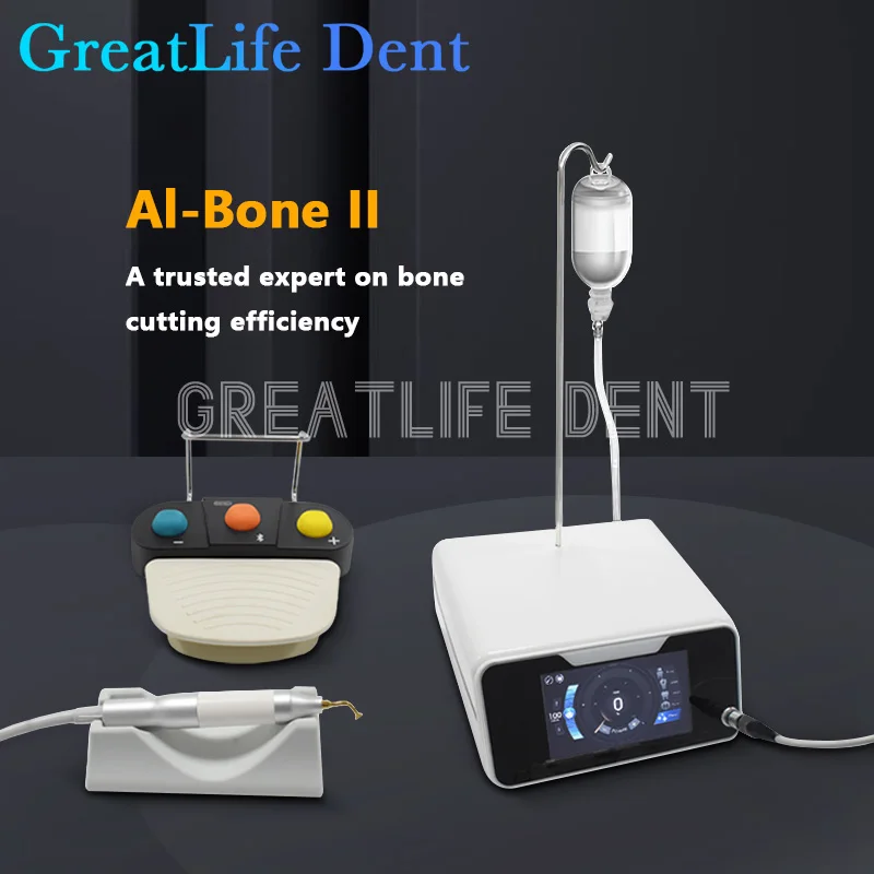 GreatLife Dent Refine AI-Bone II Endo Perio LED Ultrasonic Bone Cutter Surgical Equipment LED Handpiece Surgery Bone Knife