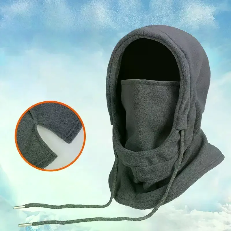 1Pcs Winter Face Mask Neck Warmer Hooded Cap Warm Fleece Balaclava For Men Women Windproof Thermal Head Cover Beanies Bandana