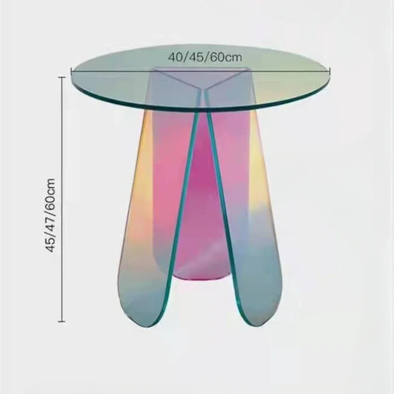 Nordic Style Small Coffee Table Transparent Acrylic Creative Colorful Side Table for Living Room Simple And Beautiful Design