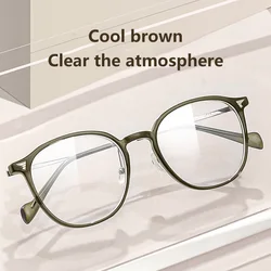 Ultralight Titanium TR90 Myopia Small Eyeglass Frames Glasses Retro Round Optical Prescription Eyeglasses Frame Men And Women