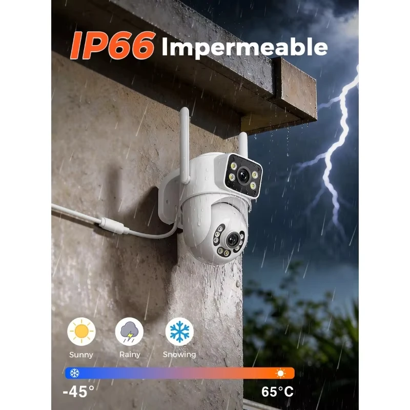 8MP 10CH CCTV System WiFi Camera NVR Kit Security  Auto Tracking Detection Audio IP Cameras Dual Lens Wireless Surveillance Set