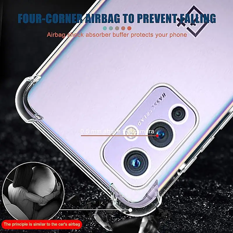 Clear Shockproof Phone Case For Oneplus 7 7T 8 9 10 Pro 8T 9R 9E 9RT Soft Silicone Coque For Nord 2 N10 N20 N100 N200 Back Cover