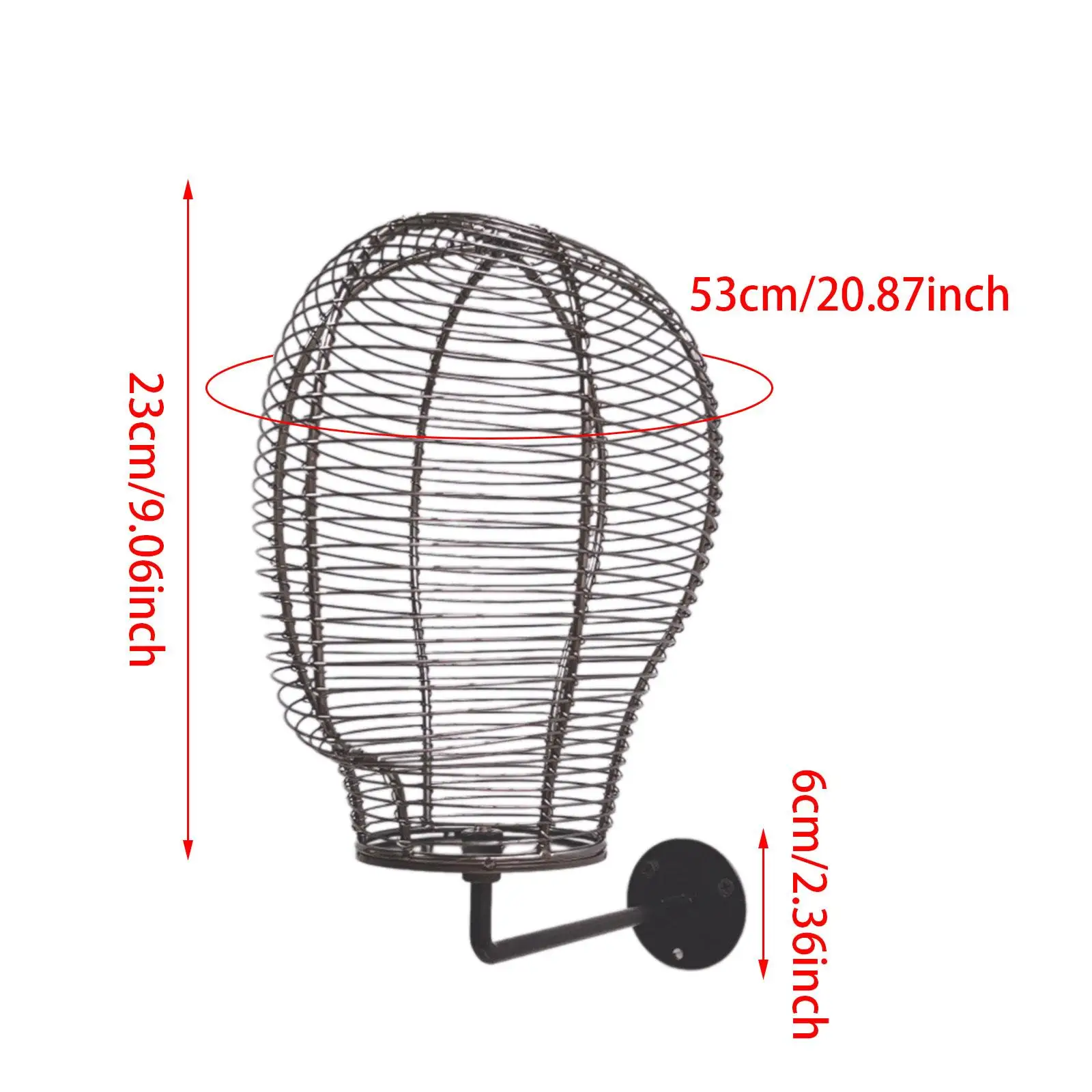 Supporto per cappello con testa di manichino per montaggio a parete Porta parrucca multiuso Porta cappelli per